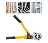 Outil de sertissage de presse de tuyau hydraulique PEX PB de 8 tonnes avec 4 matrices 16/20/25/32mm outil de sertissage de raccords de tuyauterie en aluminium-plastique PB Jaune