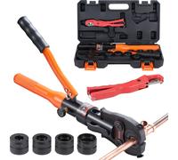 Outil de sertissage hydraulique VEVOR pour raccords de tuyaux en cuivre, pince à sertir avec mâchoires à changement rapide TH16, TH20, TH26, TH32, kit de sertissage pivotant à 360° pour raccords en T