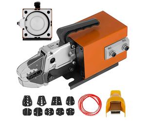 Outil de sertissage pneumatique VEVOR Am-10, Machine à sertir les cosses de câble àpneumatique pour le sertissage jusqu'à 16 mm², Machine à sertir à pince pneumatique avec 10 jeux de matrices