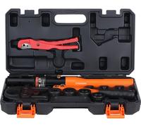 Outil de sertissage pour raccords de tubes en cuivre avec mâchoires TH16/20/26/32, pivotant à 360°