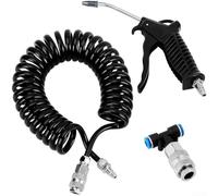 Outil de soufflage pneumatique en T 6 mm à connexion rapide pour une utilisation avec coussin d'air pour sièges de camion et systèmes de suspension de véhicules utilitaires (noir)