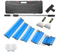 Outil de spachtelung - Kit de spatules de lissage, 5 pièces - Lames à enduit, différentes tailles (15–80 cm) - Lames flexibles - Pour les travaux de plâtrerie sèche et les murs en ciment - Couleur : b