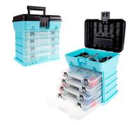 Outil de stockage et coffret durable Organiseur utilitaire Boîte avec 4 compartiments pour matériel, poissons, Attaquer, perles, et plus encore en Stalwart, 75-ST6089