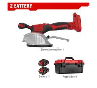 Outil de vibration de carrelage, Machine à carreler 3500 W 200 kg, outil vibrant for pose de carrela mural et sol, ventouse 130 mm, for batterie 18 V(2 Battery)
