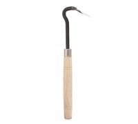 Outil D'écorceur d'arbre à Manche Bois, Lame Courbe Acier pour Jardin | Grattoir Triangulaire, Style Houe Japonaise, Prise Antidérapante, Soin Après Taille, pour Poiriers