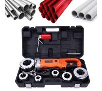 Outil D'enfilage De Tuyaux Électrique, 2000/2300W, Portable, 4/6 Matrices | Moteur En Cuivre Pur, Avant/arrière, For Tuyau Galvanisé Au Feu De Gaz De Plomberie, Comprend Une Boîte De Rangement(Type50)