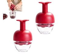 Outil dénoyauteur de cerises à pousser pour 4 cerises à la fois, outil de préparation de cuisine efficace avec récipient de collecte transparent pour la cuisson, la confiture et la préparation des