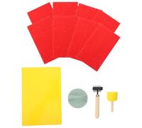 Outil D'estampage pour Gravure sur Bois, Rouleau D'impression Professionnel | Kit D'outils de Rouleau, Usage pour Différentes Techniques, Rangement Facile, Matériaux Bois Papier Éponge Plastique