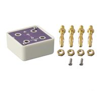 Outil d'étalonnage DMM à 4 conducteurs pour laboratoire fiches banane | Adaptateur de court-circuit à quatre fils pour multimètre numérique, fiches bananes plaquées or et PCB 19,05 mm Calibration