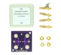 Outil d'étalonnage DMM à 4 conducteurs pour laboratoire fiches banane | Adaptateur de court-circuit à quatre fils pour multimètre numérique, fiches bananes plaquées or et PCB 19,05 mm Calibration