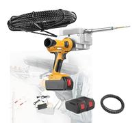 Outil d'extraction de câble électrique 2800 W, extracteur de Fil à Travers Le Mur, Variable de 50 m/Min, 4 Roues antidérapantes, pour la Construction, la Communication,37500mah+2pack,15m