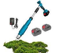 Outil d'extraction de Mauvaises Herbes électrique sans Fil, désherbeur à 3 Griffes avec 2 Piles (5 cellules), Outil de désherbage à Long Manche pour pelouse, Cour, Jardin 2-Battery