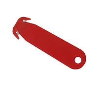 Outil D'ouverture de Boîte, Outil D'ouverture de Paquet Double Face Ouvre-lettres en ABS -boîte -Carton à Prise Confortable Couteau D'enveloppe en Métal pour (Rouge)