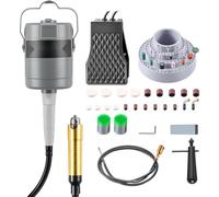 Outil électrique rotatif et tournant - Ponceuse suspendue avec arbre flexible - Puissance 780 W - Jusqu'à 25 000 tr/min -par pédale - 112 accessoires - Ponçage, polissage, gravure