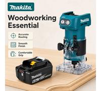 Outil électrique sans fil Makita DRT52 18V LXT pour l'amélioration de l'habitat, routeur compact portatif sans fil pour le travail du bois, idéal pour le travail de mortaise, le moulage décoratif, le
