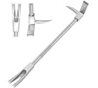 Outil Halligan robuste, pied de biche d'entrée avec tête plate 3 en 1 et fourche à pointe, poignée antidérapante pour démolition, réparation automobile et récupération