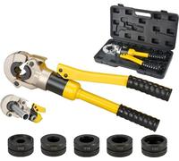 Outil hydraulique de sertissage de tubes PEX, corps en acier durable, tailles de mâchoires 12-28mm, pression maximale 100 kN, poignée ergonomique, mécanisme de verrouillage automatique