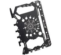 Outil Multifonction 46 en 1 Carte de Survie en Acier Inoxydable, Carte d'Outils de Poche Format Carte de Crédit pour Camping, Vélo et Survie en Plein Air, Gadget Noir Pratique pour Homme