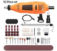 Outil multifonction électrique rotatif - Mini-perceuse/stylo de gravure - Kit d'accessoires 92 pièces - Alimentation secteur CA - Prise UE - Pour les bricoleurs