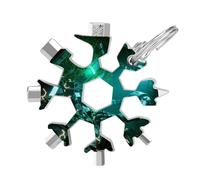 Outil multifonction électronique 19 en 1 en forme de flocon de neige, compact et portable en acier inoxydable locon de neige pour voyage, maison et travail