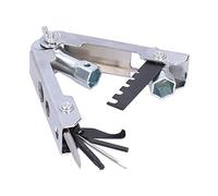 Outil Multifonction Escamotable pour Tronçonneuses, Kit Combiné avec Accessoires, Acier Laminé à Froid, Clés 13mm 16mm 17mm 19mm, pour Entretien Jardin