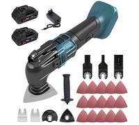 Outil multifonction oscillant 20V sans fil Brushless Moteur cuivre 3.0Ah Poignée supplémentaire 6 vitesses 22 accessoires