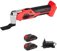 Outil multifonction oscillant, 6 vitesses, compatible avec batterie, lot de 2 batteries
