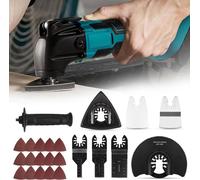 Outil multifonction oscillant - Moteur sans balais - Alimenté par batterie lithium-ion - 6 vitesses - Pour le travail du bois - Coupe, perçage, ponçage et polissage