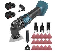 Outil multifonction oscillant, moteur sans balais, batterie lithium, réglage de vitesse continu, dimensions : 30 x 10 x 13 cm, poids : 1,6 kg