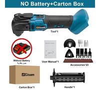 Outil multifonction oscillant - Outil multifonction sans fil - Moteur sans balais - 20 000 oscillations par minute - 6 vitesses - Compatible avec batterie 18V - Livré sans batterie ni chargeur