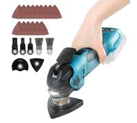 Outil multifonction oscillant sans fil pour batterie Makita 18 V, sans balais, angle d'oscillation de 4°, 5 vitesses variables, changement de lame sans outil pour ponçage, coupe, grattage, meulage