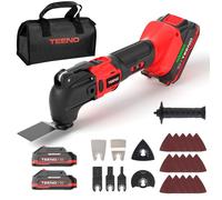 Outil multifonction oscillant - TEENO - 20V Brushless - 6 vitesses (8500-21000 tr/min) - Sans fil - 2 batteries