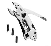 Outil multifonction pliable en acier traité thermiquement avec pinces, coupe-fils et tournevis pour aventures en plein air et réparations à la maison, design compact de 122 mm avec clip ceinture et