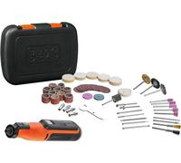 Outil multifonction rotatif 7,2 V - BLACK+DECKER - avec 1 batterie 1.5 Ah + 50 accessoires - coffret - BCRT8IK-XJ