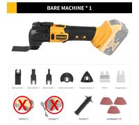 Outil multifonction sans balais DEWALT - Outil oscillant universel pour la découpe, le polissage, le déneigement et le nettoyage (outil seul) No Battery