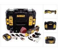 Outil multifonction sans fil DeWalt DCS 356 NT 18 V sans balais + 1 batterie 4,0 Ah + 19 accessoires + TSTAK - sans chargeur