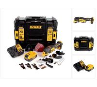 Outil multifonction sans fil DeWalt DCS 356 P1 18 V sans balais + 1 batterie 5,0 Ah + chargeur + 19 accessoires + TSTAK