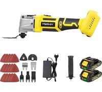 Outil multifonctionnel oscillant, moteur sans balai, options de vitesse réglables, 2 batteries 7500mAh