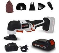 Outil multifonctions à batterie 20V X-Performer XPMLT20LI + Batterie 2 Ah + chargeur - Ponce, Coupe - Angle 3.0 degres G