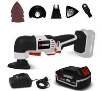 Outil multifonctions à batterie 20V X-Performer XPMLT20LI + Batterie 4 Ah + chargeur - Ponce, Coupe - Angle 3.0 degres G