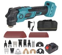 Outil oscillant sans fil, 6 vitesses, scie électrique, système anti-vibration suspendu, outil de coupe pour batterie Makita 18V with 1 Battery
