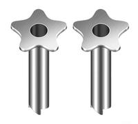 Outil Ouverture Noix de Coco Acier Inoxydable Perceur Rapide Design Original Cœur Ourson Étoile Usage Domestique Argent x2(five-pointed star)