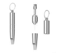 Outil porte-clés 3 en 1 : gadget EDC avec ouvreur, brosse et éjecteur | Alliage d'aluminium, design compact de 6 cm pour voyage, clés et sacs (noir)