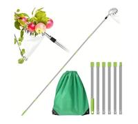 Outil pour la cueillette des fruits, Tige d'épissure en acier inoxydable, cueilleur de fruits, poteau télescopique 2.4 à 4M, maison, verger, ferme, jardin