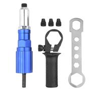 Outil Professionnel Tête Adaptatrice en Alliage D'aluminium Bleu | Accessoires Interchangeables pour Riveteuse sans Fil, de L'effort Manuel, Usage pour Assemblage et Réparation