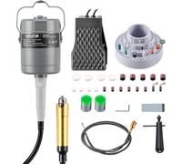 Outil rotatif électrique VEVOR, 780 W, 25 000 tr/min, outil rotatif Flexshaft avecà pédale, meuleuse suspendue avec 112 accessoires, bande abrasive rapide pour poncer, polir et tronçonner