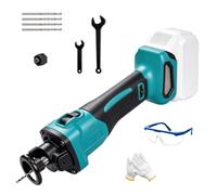 Outil Rotatif Sans Fil pour Makita 18 V,Moteur sans balais, 6 Vitesses, 30000 tr/min,4 fraises,Outil de Affleureuse Sans Fil Plâtre Balais pour Couper Bois,Cloisons Sèches,Plaques de Plâtre(Outil Nu)