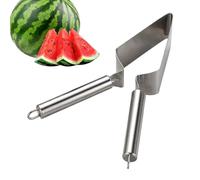 Outil Trancheur À Pastèque,Trancheuse Triangle À Main Gadgets De Cuisine,Coupe-Pastèque En Acier Inoxydable - Pour Préparation Alimentaire Fruits Usage Commercial Restaurant Camping Pique-Nique Maison