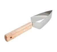Outil Triangle pour Découper le Melon à Poignée en Bois, Trois Lames | Acier Inoxydable Intégré, Coupe Directement Peau, Retient le Jus, Préparation de Plateaux Fruités et Pique-niques