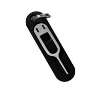 Outil universel de retrait de carte, outil d'éjecteur, aiguille d'éjecteur d'ouverture de plateau de cartes, avec étui de protection en silicone porte-clés, Noir , Refer to description